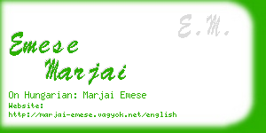 emese marjai business card